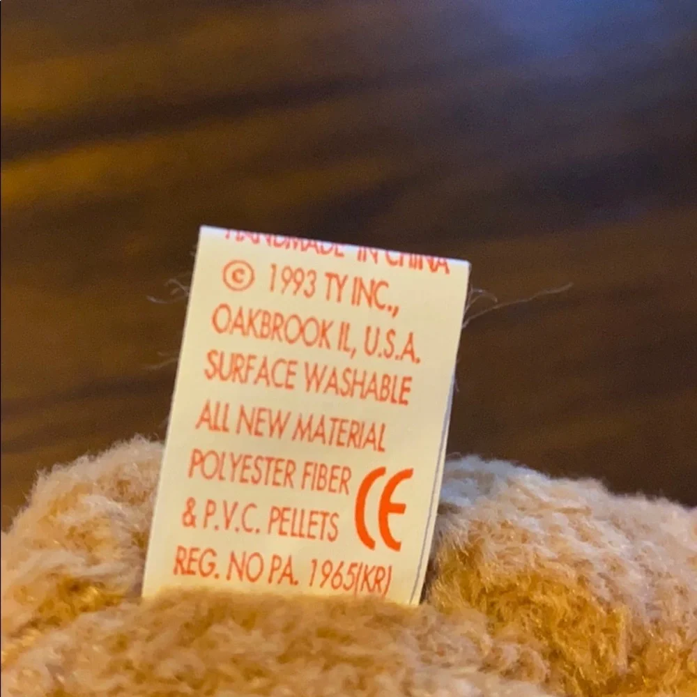 Ty Beanie Baby CURLY Bear Birthday 4/12/96